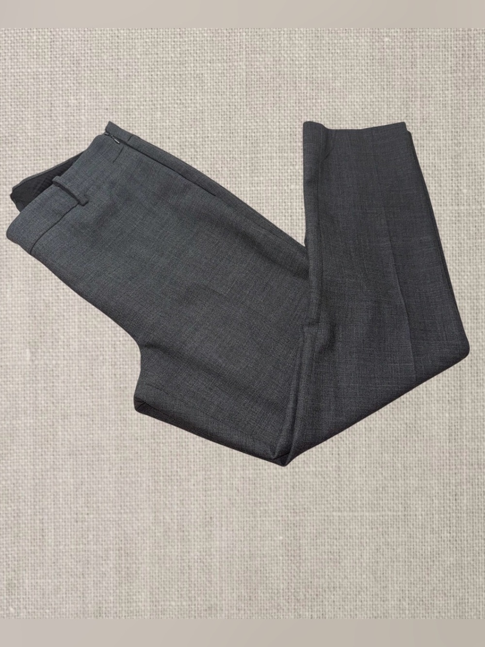 Talbots Heathered Charcoal Cropped Women’s Dress Pants. Size 10 - Picture 2 of 10